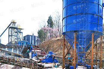 米兰入口承建登封时产150吨环保洗砂线顺利投产